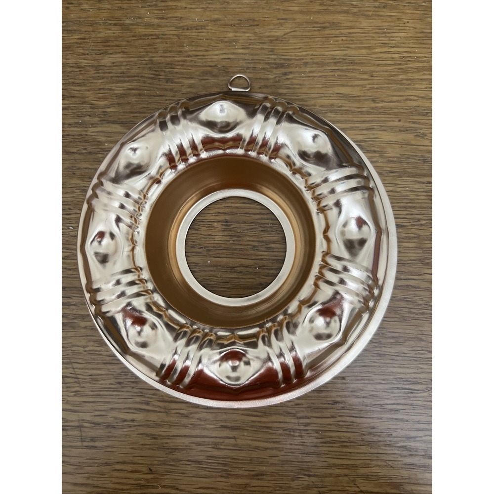 Vintage‎ Jello Mold Copper Colored Aluminum Bundt Pan Hanging 3.5 Cups 1950's